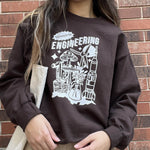 Load image into Gallery viewer, Women in Engineering Sweatshirt in Chocolate

