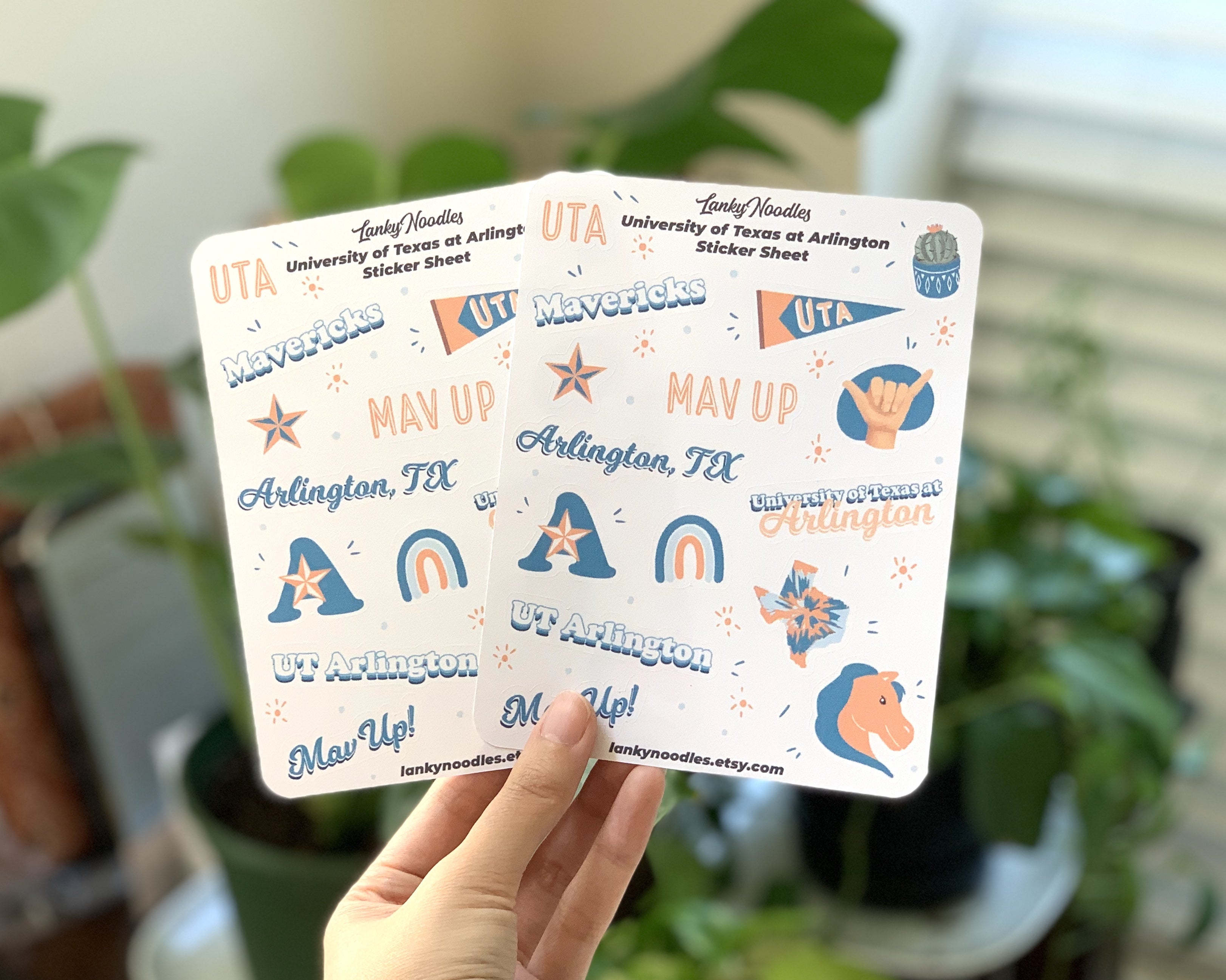 University of Texas at Arlington Sticker Sheet