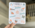 Load image into Gallery viewer, University of Texas at Dallas Sticker Sheet
