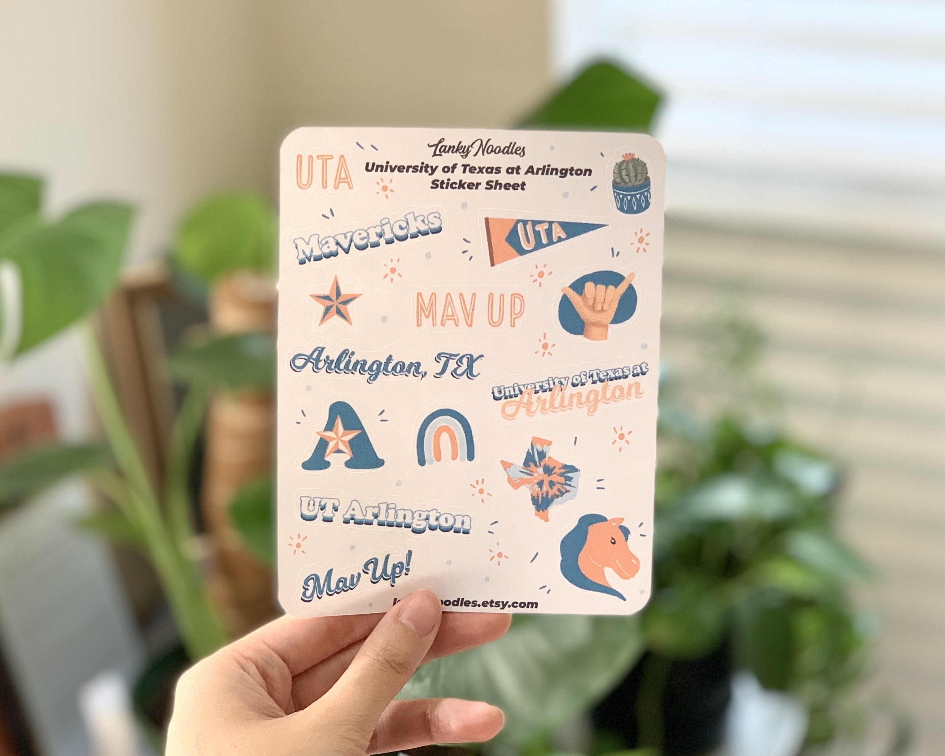 University of Texas at Arlington Sticker Sheet